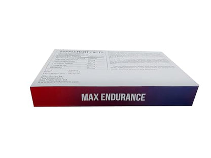 Max Endurance, Energizing Vitality, Strength and Stamina Supplement (10 Count Capsules)